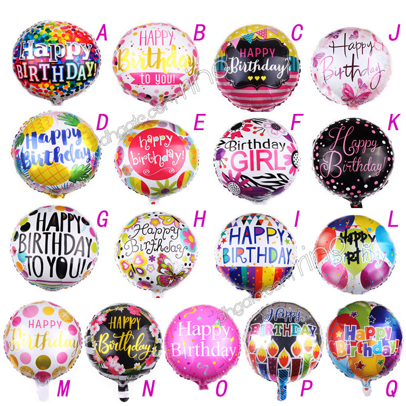 18 Inch inflatable birthday party balloons decorations kids bubble helium foil balloon toys