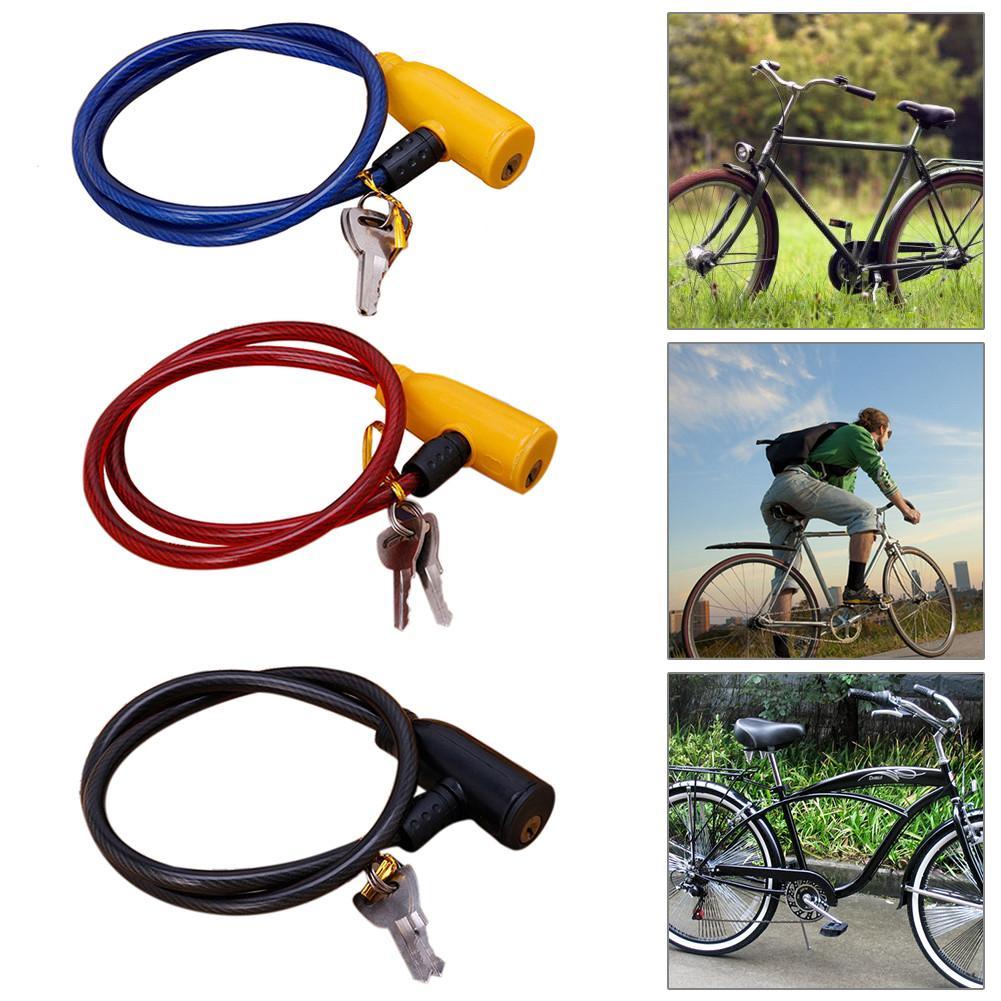 Metal Bicycle Safety Lock Universal Anti-Theft Bicycle Lock Bike Motorcycle Electric Vehicle Safety Lock With 2 Keys Bike Parts