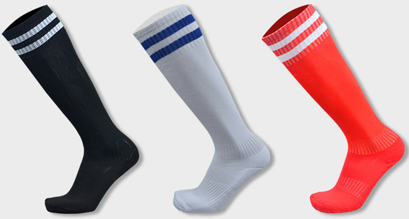 5pcs adult Towel Bottom Football Long Tube Moisture-absorbing Non-slip Sports Ball Socks Children&#039;s Football Striped Stockings