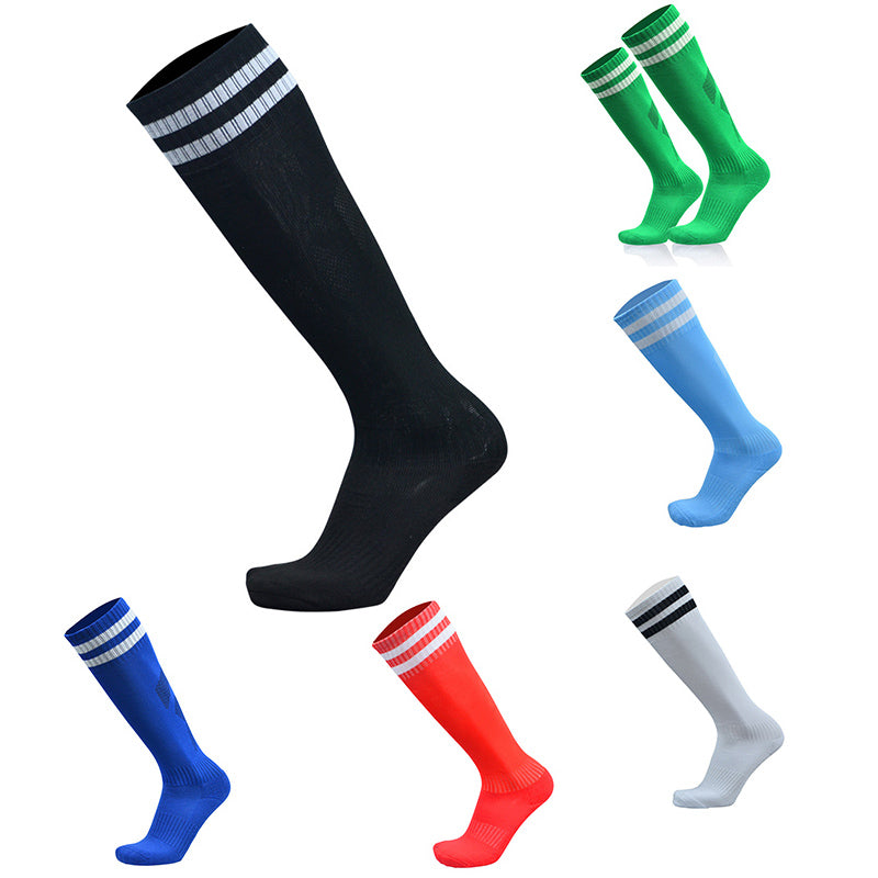 children sport socks Towel Bottom Football Long Tube Moisture-absorbing Non-slip Sports Ball Socks Children&#039;s Football Striped Stockings