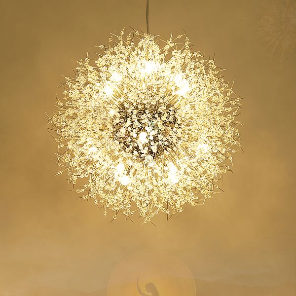 LED Pendant Lights Dandelion Light Simple Indoor Lighting Living Office Study Lamp Crystal Chandelier Round Globe Ball Lamps Creativity