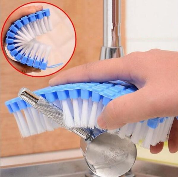 Creative household items flexible soft bristle cleaning brush faucet bath brush