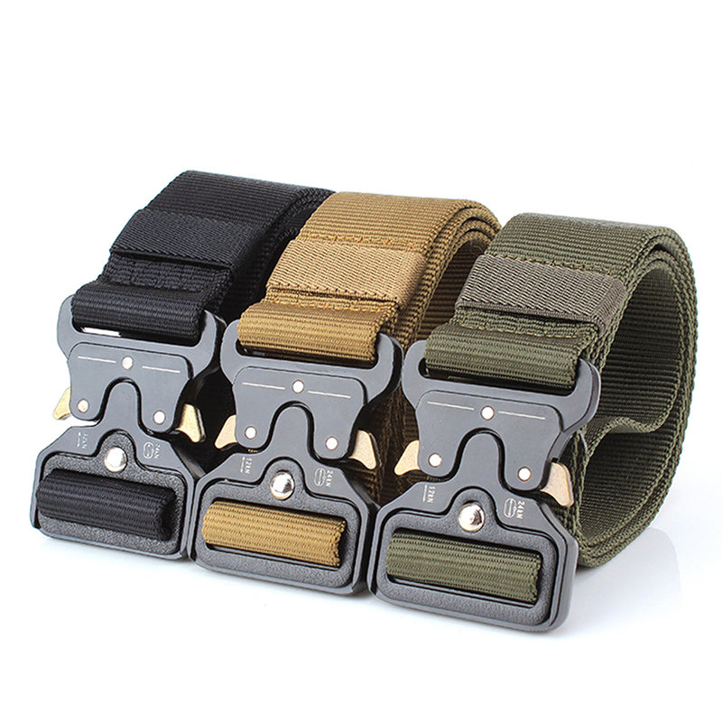 Tactical Belt Nylon Belt Metal Buckle tactical Camping outdoor equipment Adjustable Heavy Training Belt Hunting Accessories