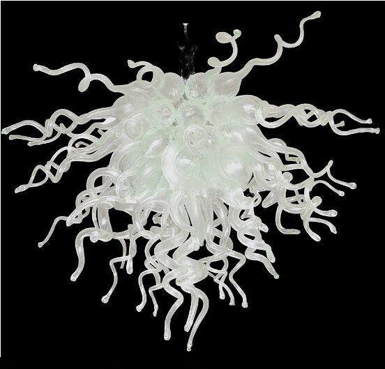 Lamps Contemporary Art White Murano Chandeliers Lighting Living Room Decor LED Bulbs Custom Made Hand Blown Glass Chandelier Pendant Light
