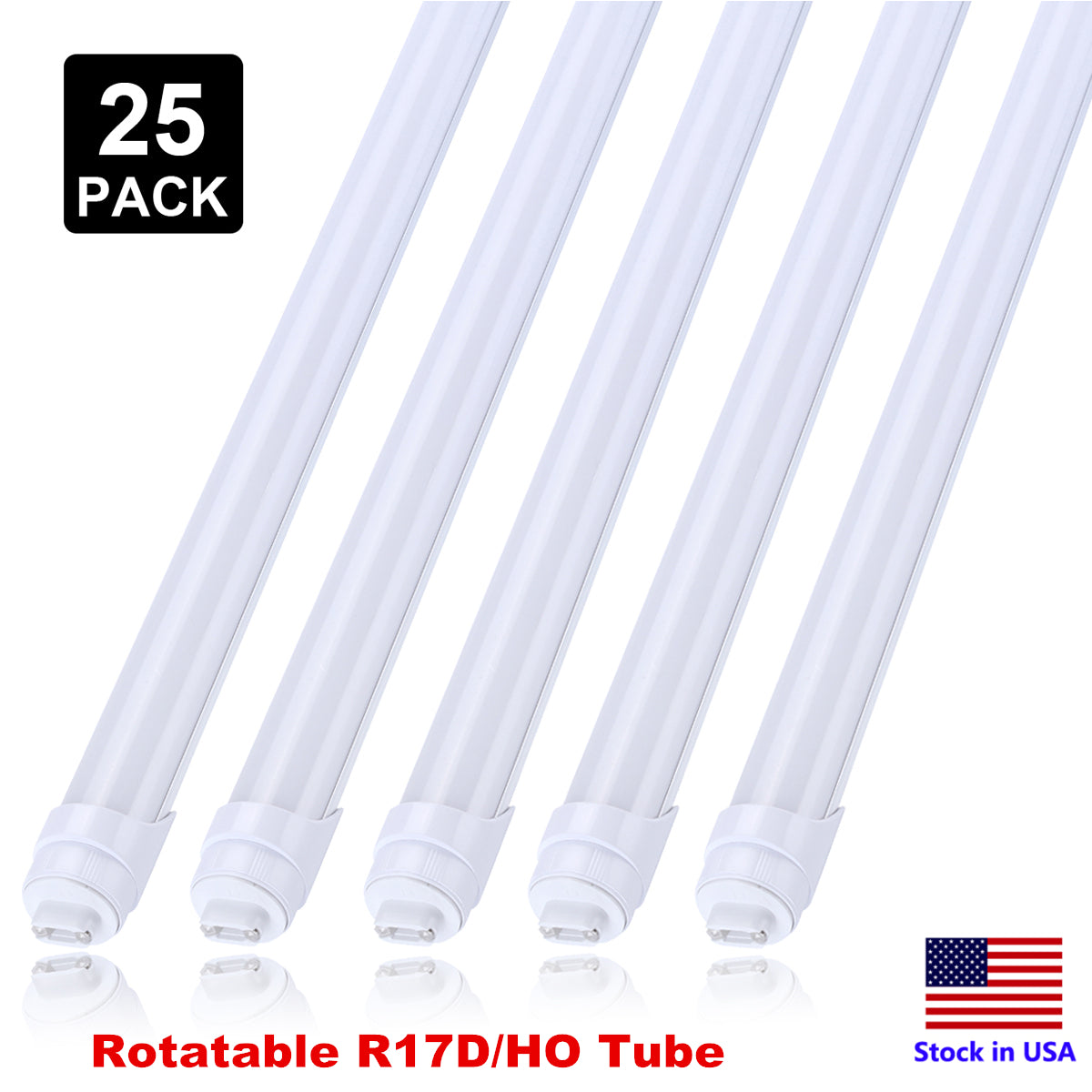 V Shaped Double row 8ft T8 rotatable Led Light Tubes R17D Rotating T8 Led bulbs 65W 45W Shop Light Warehouse Light