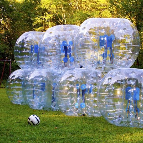 1.0mm TPU Iatable Zorb 1.5m Soccer Air Bumper Ball Bubble Football For Adults or child