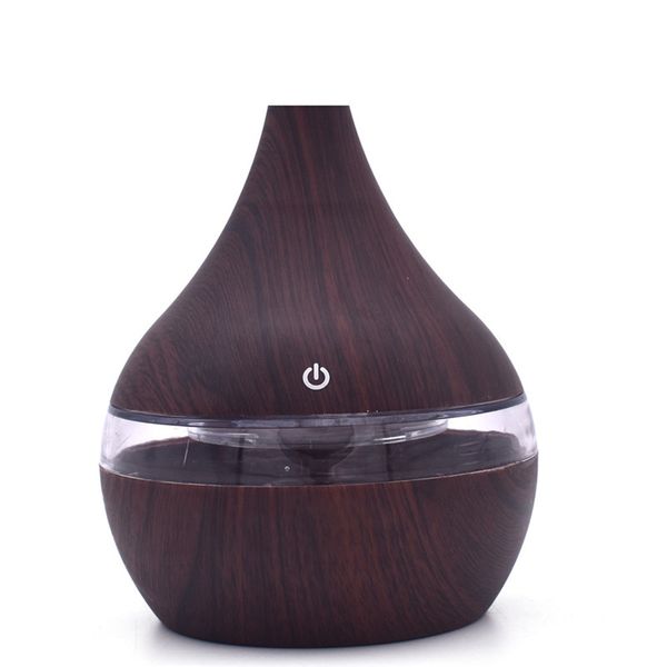 Humidifiers 300ml Ultrasonic Aroma Diffuser Humidifier Wood Grain Mute Cool Mist Maker for Office Home Bedroom Essential Oil Diffuser CL2501