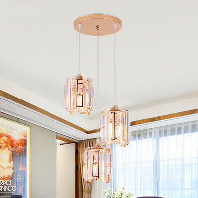 Cross border modern simple creative single head Pendant Lamps crystal chandelier round office bar dining table lighting lamp
