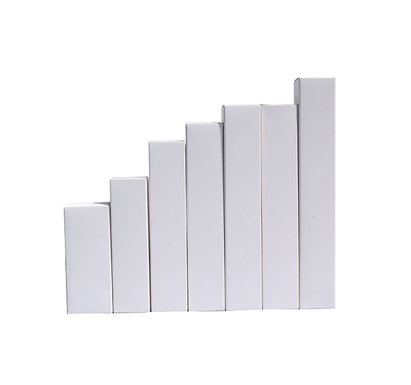 50pcs-lot 4x4x21cm White black kraft Paper Box DIY Lipstick Perfume Essential Oil Bottle packaging boxes valve tube package