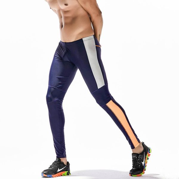 Sport Leggings for Man Ankle Length Compression Pants Mens Patchwork Running Tights Men Running Legging Calzas Deportivas Hombre