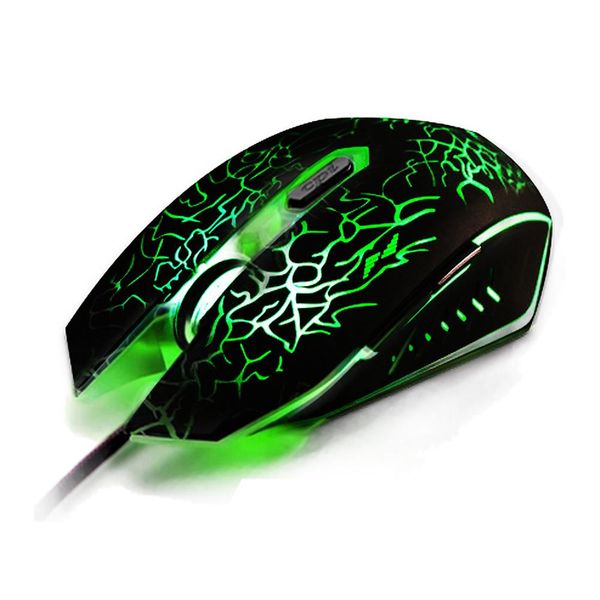 USB Wired Gaming Mouse Cracking Lights 6 Button Computer Mouse Optical Silent Mouse With Rainbow Breathing Backlight For PC Laptop