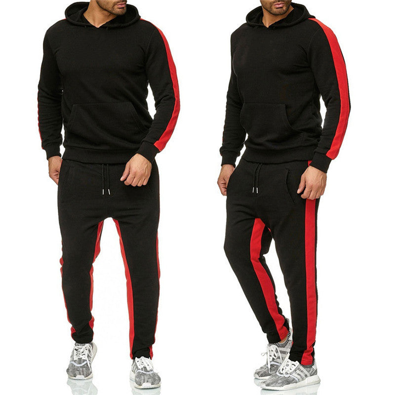 Sport Suit Tracksuit Hoodie Pants Set Hooded Men Casual Cotton Warm Sweatshirts Men Casual Tracksuit Costume