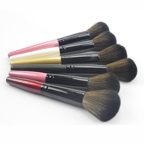 New arrival Blush makeup brushes wood handle moire nylon wool soft reusable brush for loose powder cosmetics drop shipping