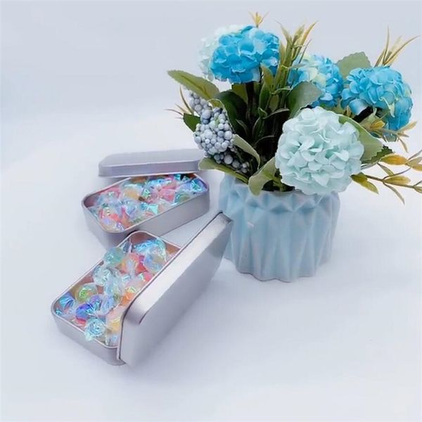 24PCS- Lot Metal Rectangular Empty Hinged Tins Box Iron Containers Mini Portable Small Storage Kit Home Organizer Wedding candy boxes