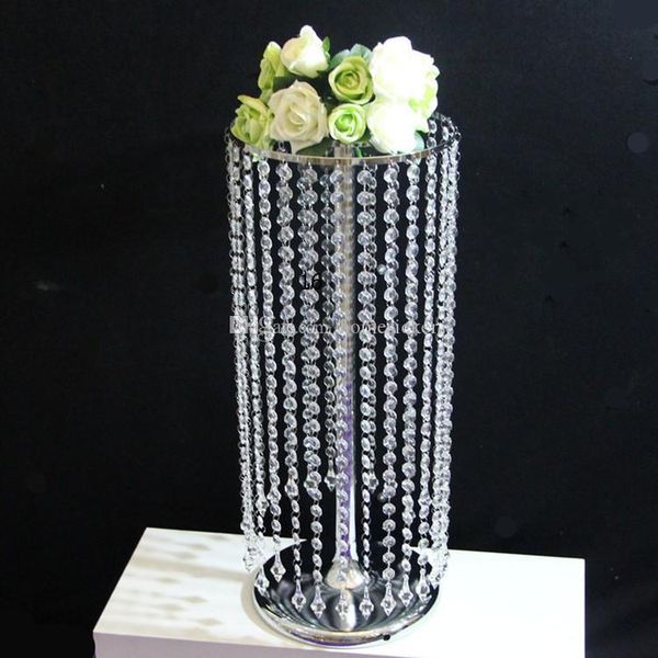 Acrylic Crystal Flower Rack 60CM- 23.6&quot; Tall Wedding Centerpiece - Table Flower Road Lead Party Hotel Vases For Home Decoration