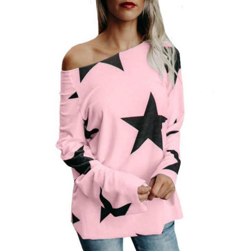 Womens Blouses Woman Plus Size S 3Xl Winter Basic Tops Blusas Long Sleeve Casual Shirts O Neck Kawaii Stars Women Autumn