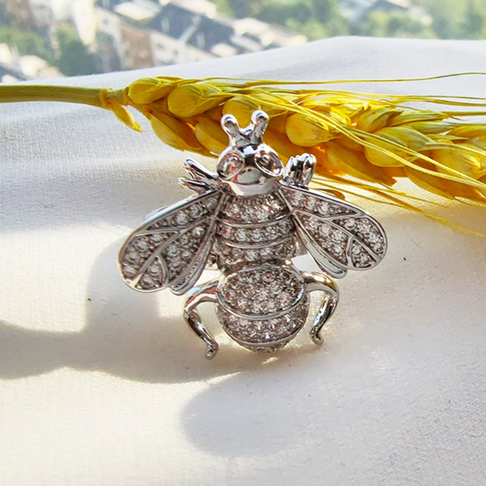 Cute Bee Animal Ring Gift for Girlfried Young Lady Jewelry Accessories Shiny Crystal Jewellery Lovely Rings