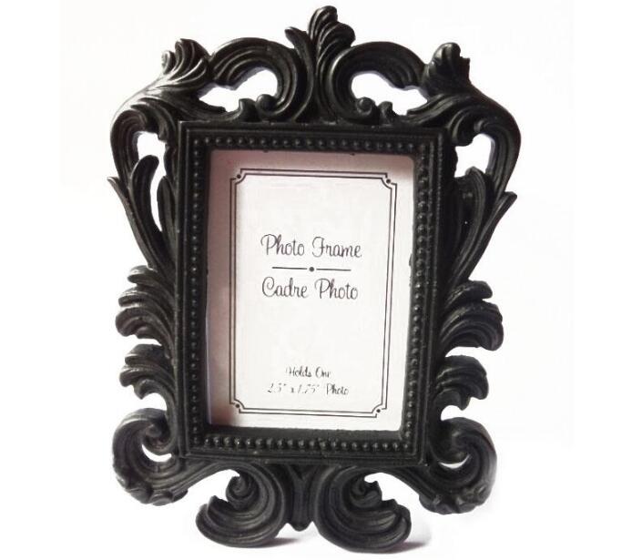 50pcs-Lot Victorian Style Resin White&Black Baroque Picture-Photo Frame Place Card Holder Bridal Wedding Shower Favors Gift