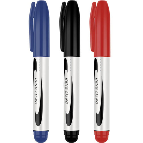 High quality Waterproof ermanent Black blue red office Art Marker Pens Student school stationery