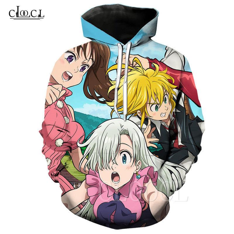 new style anime the seven deadly sins meliodas 3d print hoodie men women couples coat harajuku hooded pullovers