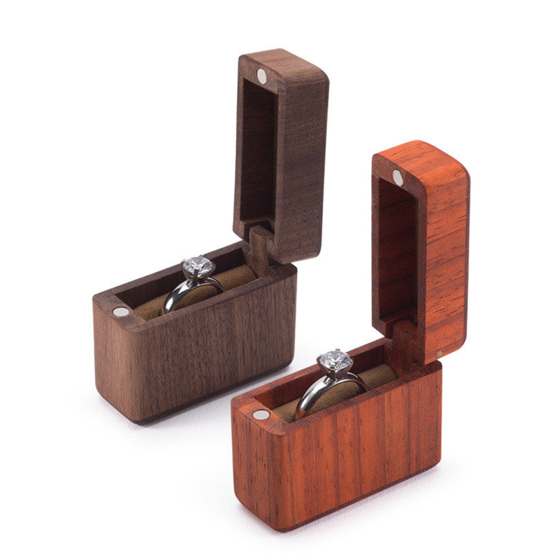 Vintage Wood Ring Bearer Box Wedding Engagement Ring Holder Box Storage Boxes Jewelry Favor Holders Gifts Wooden Jewel Case