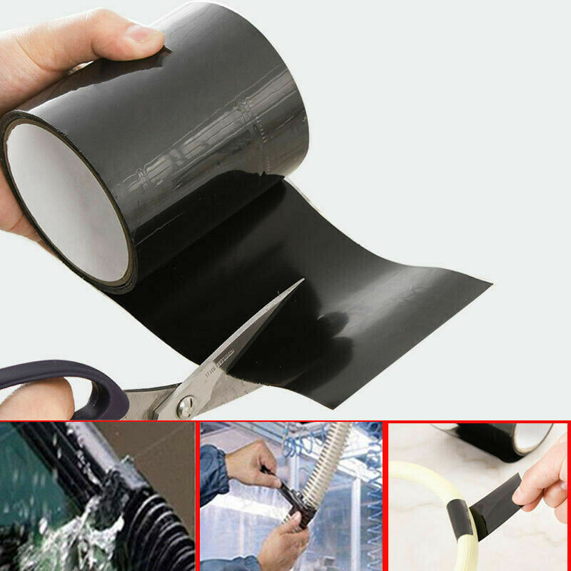 Black Rubber Silicone Repair Waterproof Bonding Tape Rescue Self Fusing 1PC Electrical Tape
