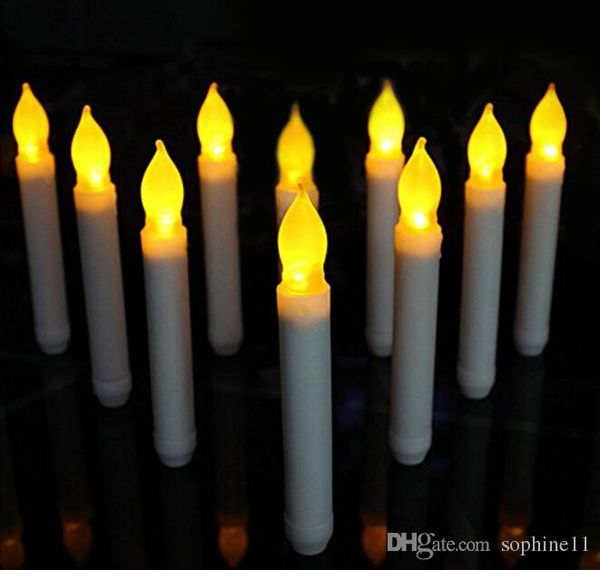 LED Bulb Candle LED Long Battery Powered Flameless Candles Electronic Long Candle Christmas Valentine&#039;s day Decoration