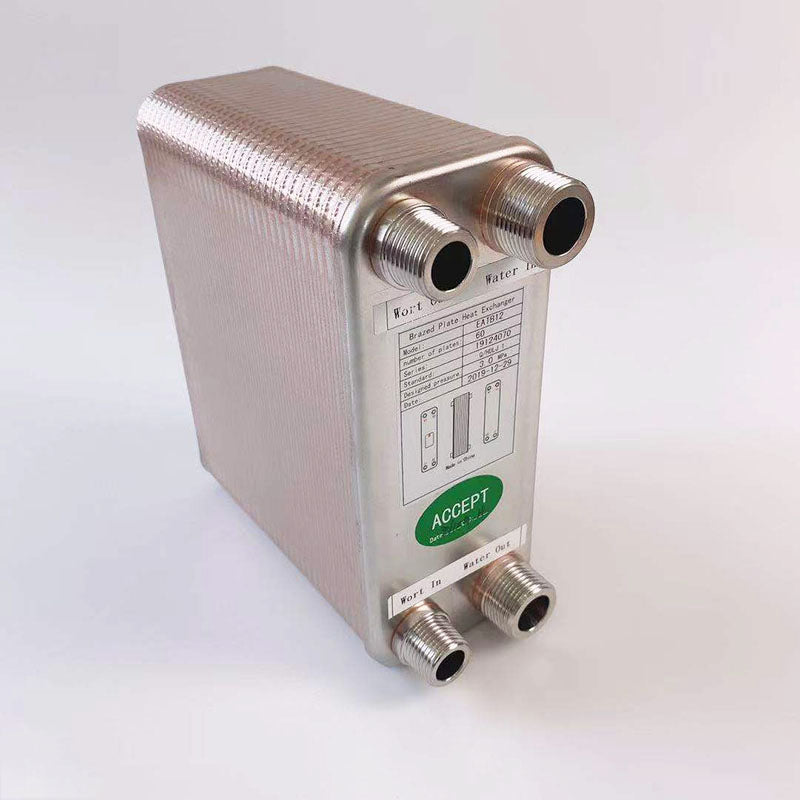 60 Plates Stainless Steel Heat Exchanger Beer Wort Chiller Cooler Home Brewing Brazed plate type water heater