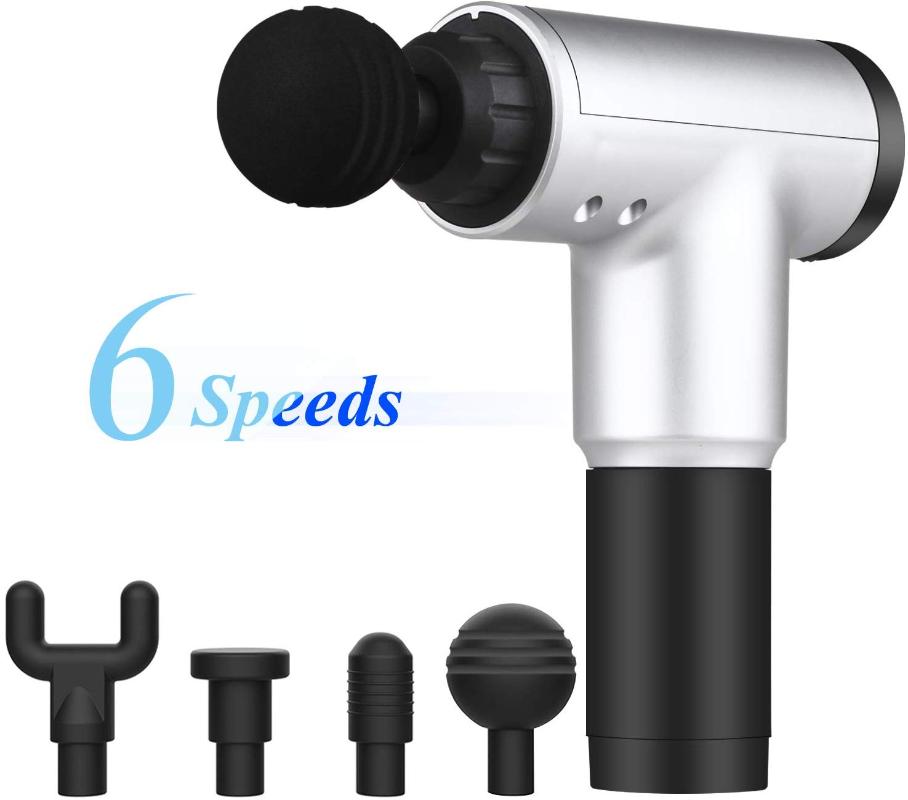 6 Speeds Massage Gun Electric Muscle Massager Therapy Fascia Massage Gun Deep Vibration Muscle Relaxation Fitness Equipment