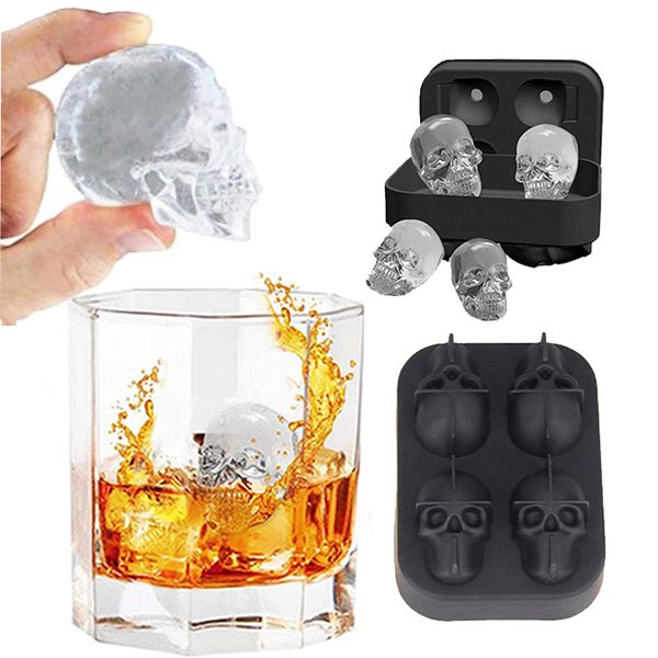 Cube Tray D Skull Mold Diamond Shape Cavity DIY Ice Maker Household Use Tails Silicone For Whiskey Tool