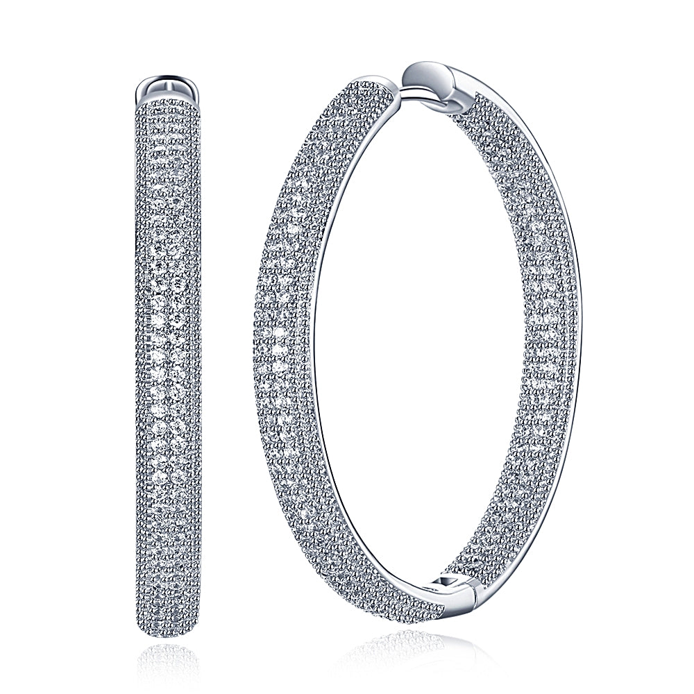 40mm diameter large hoop earrings white jewelry classic jewellery fast shipping women big circle earring