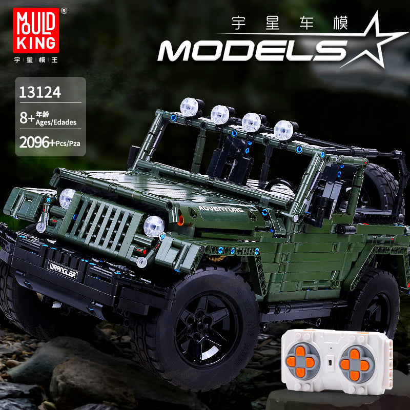 MOC RC Jeeps Wrangler Adventure Off-road vehicle Model Building Blocks Technic Series 13124 2096pcs Assembly Bricks Children Christmas Gifts Birthda