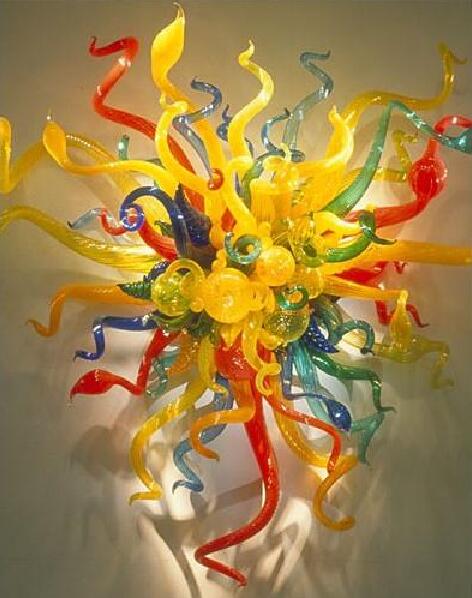 Primary Play Hand Blown Lamps Sconce Decorative Italian Mounted Lighting Murano Glass Wall Light with LED Bulbs