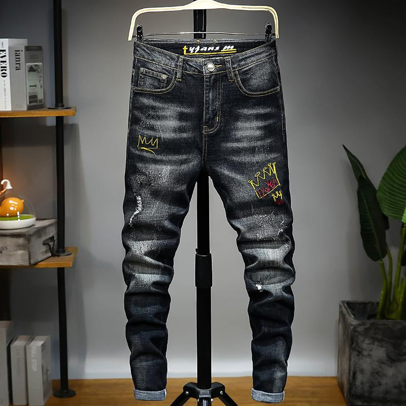 2020 new brand fashion luxury designer men&#039;s jeans balman square jeans motorcycle rider high waist tight straight tube men&#039;s pants