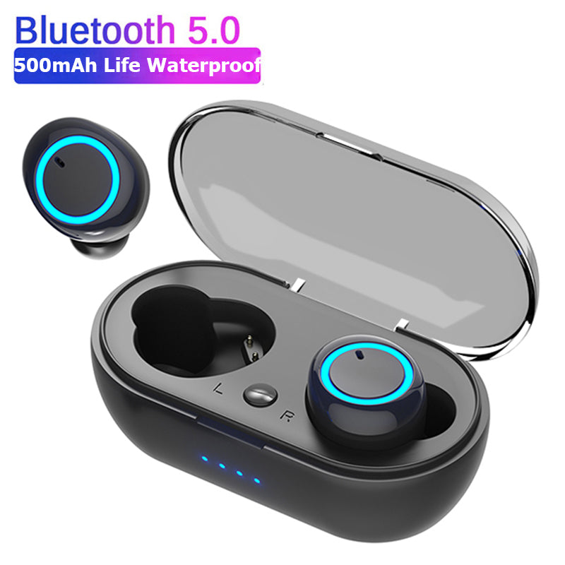 D10-DT2 TWS Bluetooth Earphones Fingerprint Touch Wireless Earbuds HD Stereo Wireless Headphones Noise Cancelling Gaming Headset