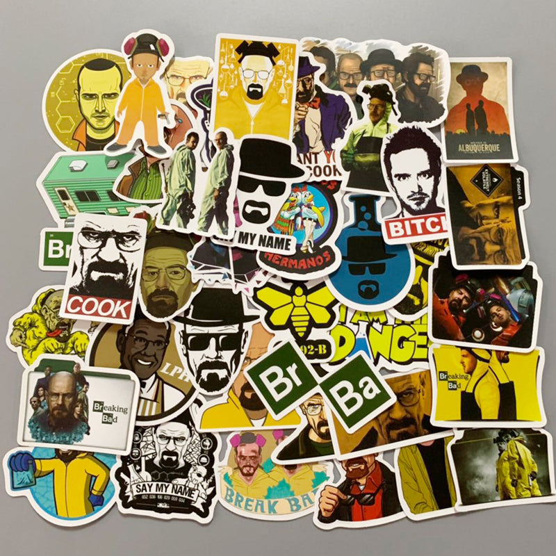 50pcs-Lot Classic American Drama Characters Cool Stickers to DIY Laptop Car Luggage Bike Motorcycle PVC Waterproof Decal Sticker