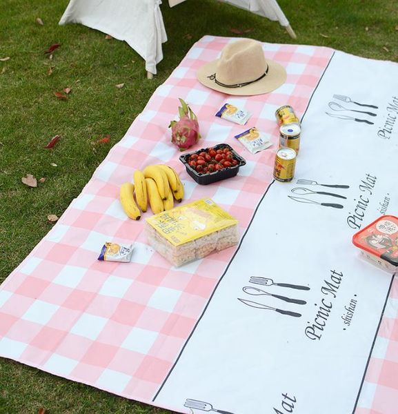 oxford cloth picnic mat picnic towel moistureproof pads outdoor tent cloth portable waterproof thickening lawn spring tour cushion dustproof