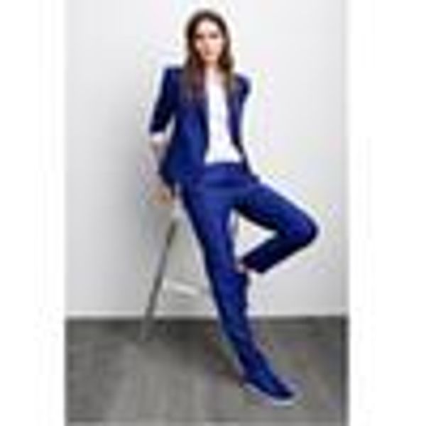 New ladies suit women&#039;s casual solid color simple suit two-piece suit (coat + pants) women&#039;s business office dress support custom