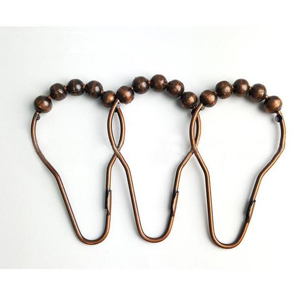 New Metal Bathroom Clip Easy Glide Polished Shower Rings Curtain Hoo LX1334