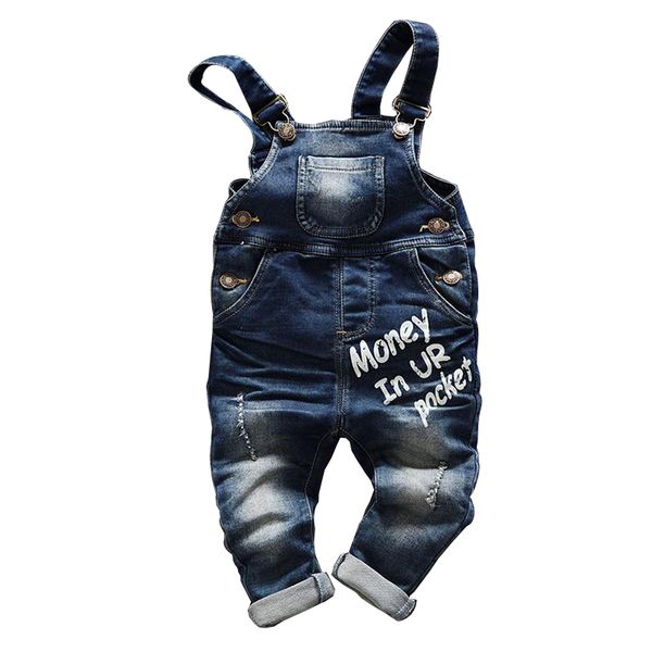 Boys Suspender Pants Baby Boy Jeans Denim Overalls velvet Infant Jumpsuit for Girls Romper Kids Clothes Autumn Children Clothing