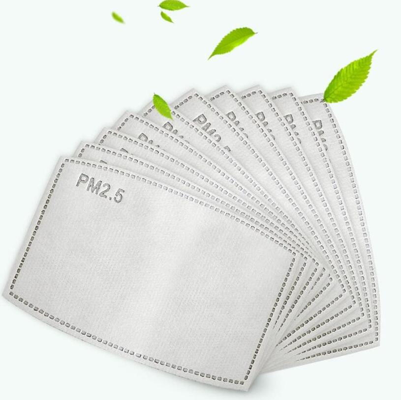 PM2.5 Filter for Mask Anti Haze Mouth Mask Replaceable Filter-slice 5 Layers Non-woven Activated Carbon Filter face Masks Gasket In stock!!!