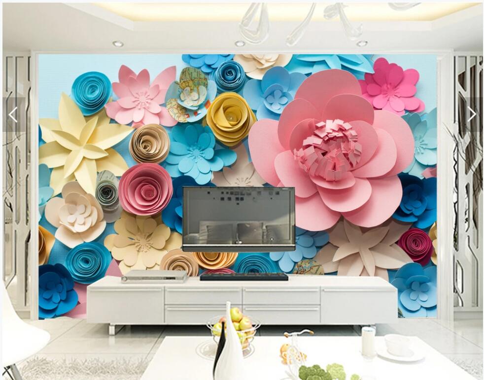 3d room wallpaper on a wall custom photo mural HD color rose paper flower background home decor living room wallpaper for walls 3 d