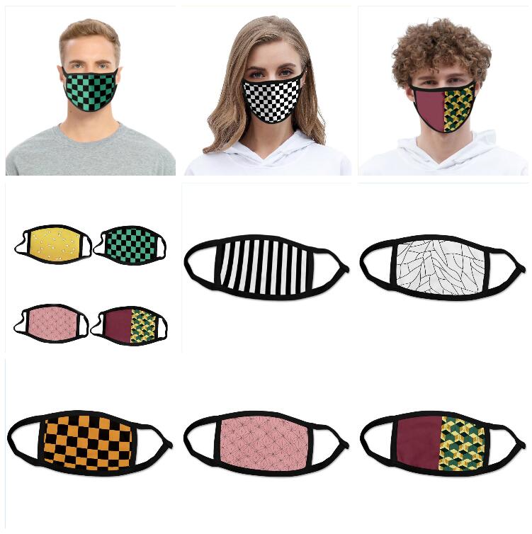 Party Anime Cute Mouth Mask Adult Kids Printed Face Mask Reusable Dust Warm Windproof Cotton Cosplay Costume Accessorie