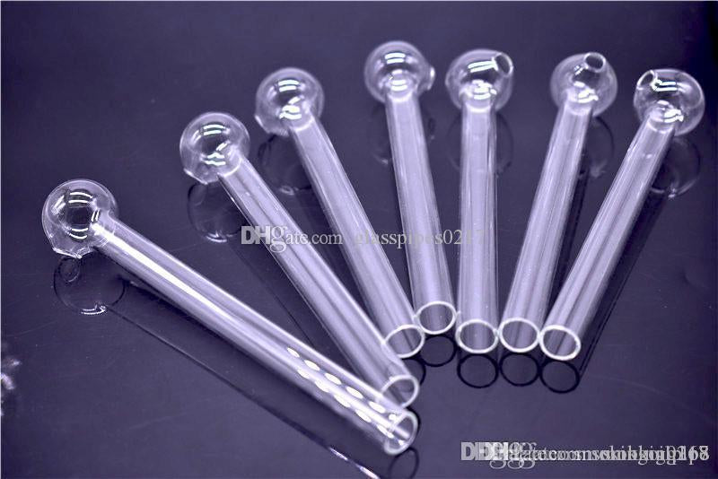 glass oil burner pipes clear Glass smoking Pipe Bubbler Pyrex Oil Burner Glass Pipe Smoking Water Hand Pipe Tobacco 15cm lenght