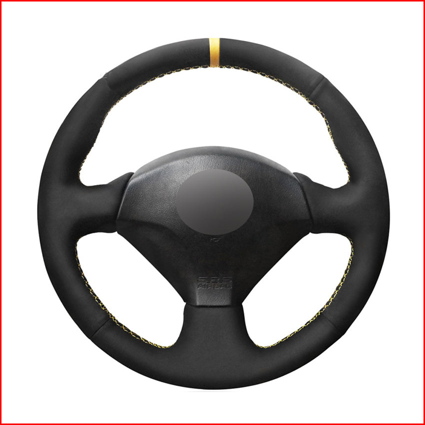 Black Suede Steering Wheel Cover for Honda S2000 2000-2008 Civic Si 2002-2004 Acura RSX Type-S 2005
