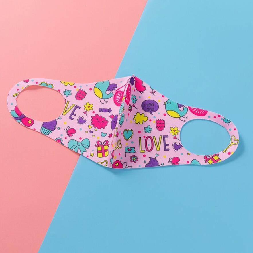 Cartoon 3D Face Mask for Kids Mouth Cover Anti-dust Mouth Mask Respirator Dustproof Washable Reusable Sponge Face Masks