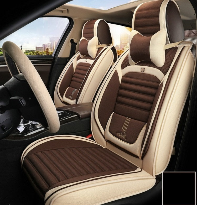 Universal Fit Car Interior Accessories Seat Covers For Sedan PU Leather Adjuatable Five Seats Full Surround Design Seat Cover For SUV LDJ004