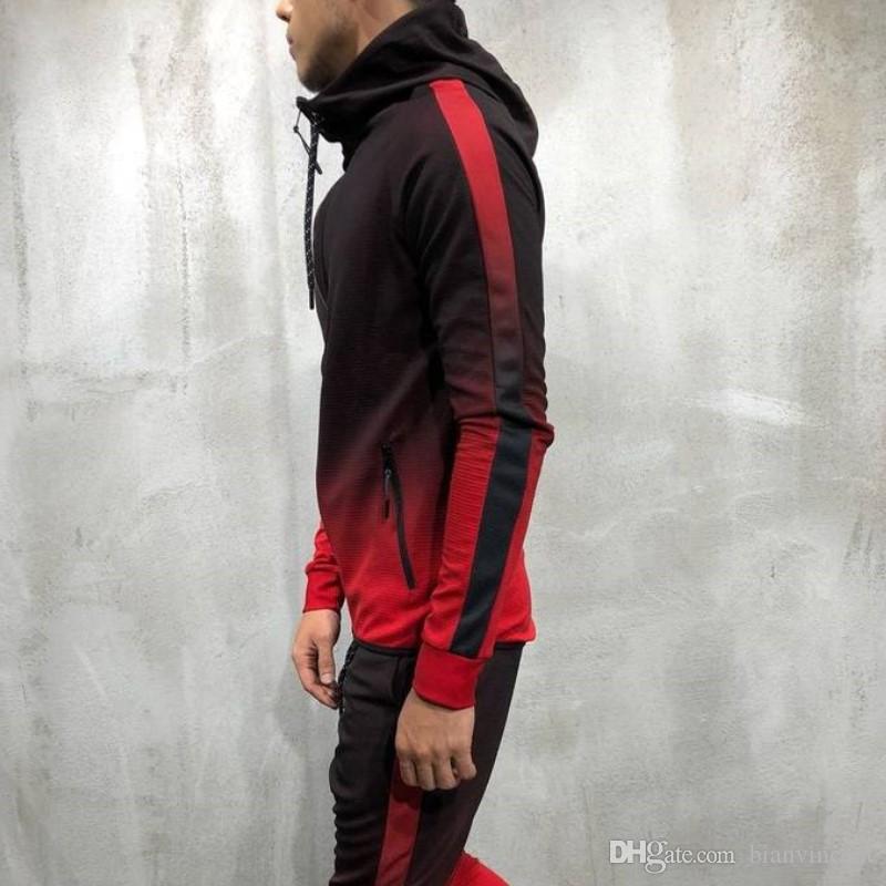 wholesale2019 new man hoody casual sweatshirt mens brand sports suit 6color fleece hoodie jackets mens sportswear men hoodie