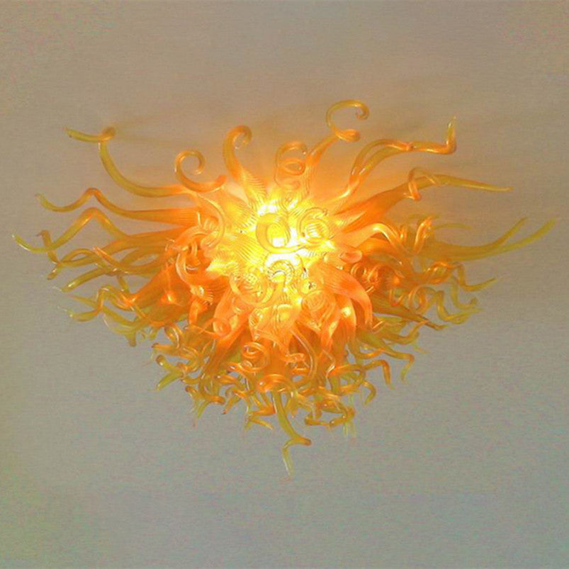 Art Decor Light E14 LED Bulbs Gold Color Blown Glass Chandelier Modern Ceiling lights Dining Room Table Top lighting Fixtures