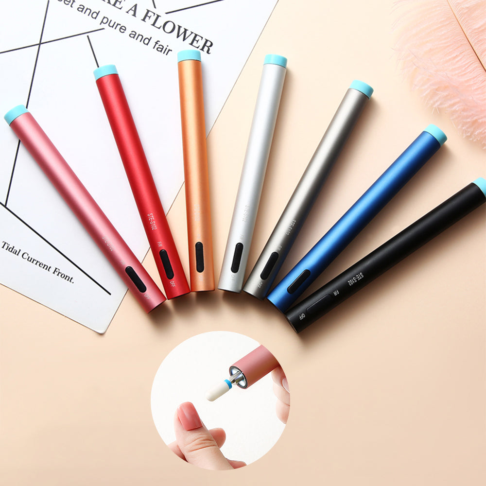Electric Mini Nail Drill Pen Portable Manicure Machine Set LED Bits Cutter Removing Gel Varnish Pedicure Grinding Tools A018